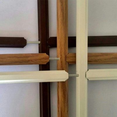 Janela de vidro duplo de barras georgianas decorativas com alumínio de estilo de design moderno 8 * 18