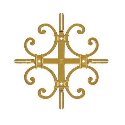 Inserções cruzadas de pó de ouro de plástico para flor de barra georgiana NormalSize Duplo vidro