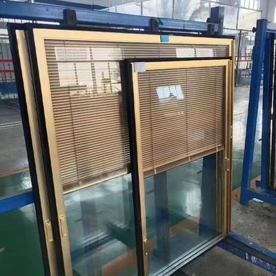 12.5mm Louver Dimensão Minetal Construído em vidro isolado com Louver de alumínio ajustável